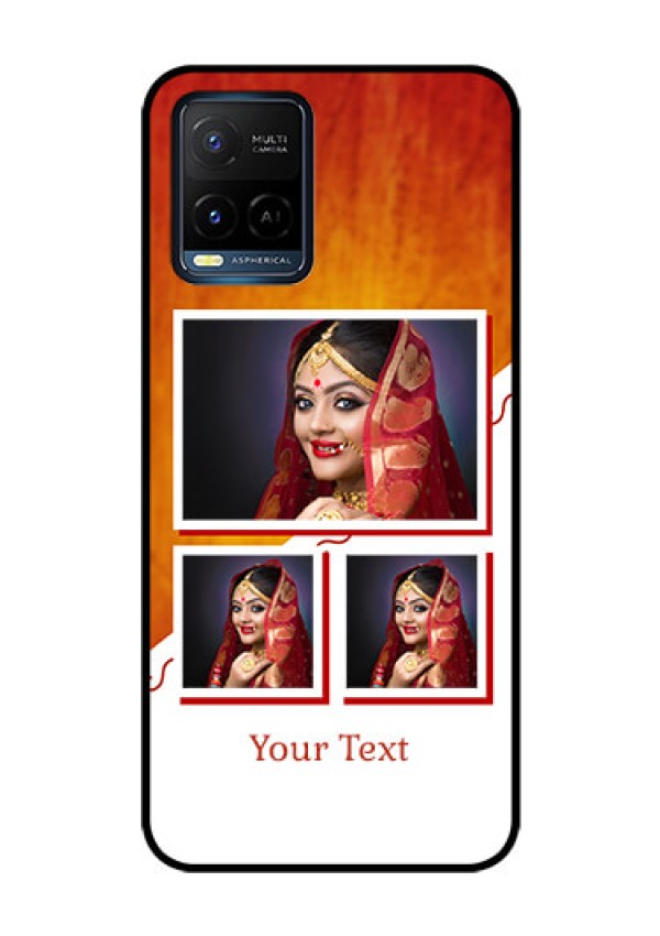 Vivo T1X Custom Glass Phone Case - Wedding Memories Design