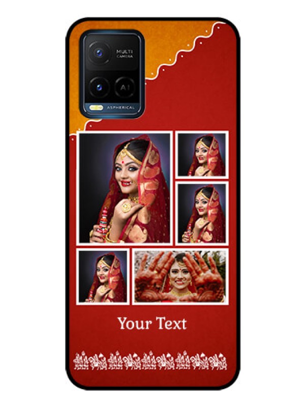 Custom Vivo T1X Personalized Glass Phone Case - Wedding Pic Upload Design