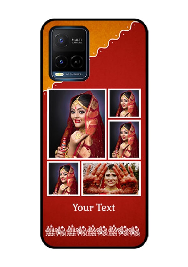 Vivo T1X Personalized Glass Phone Case - Wedding Pic Upload Design
