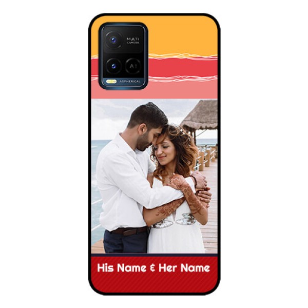 Vivo T1X Custom Glass Mobile Case - Colorful Case Design