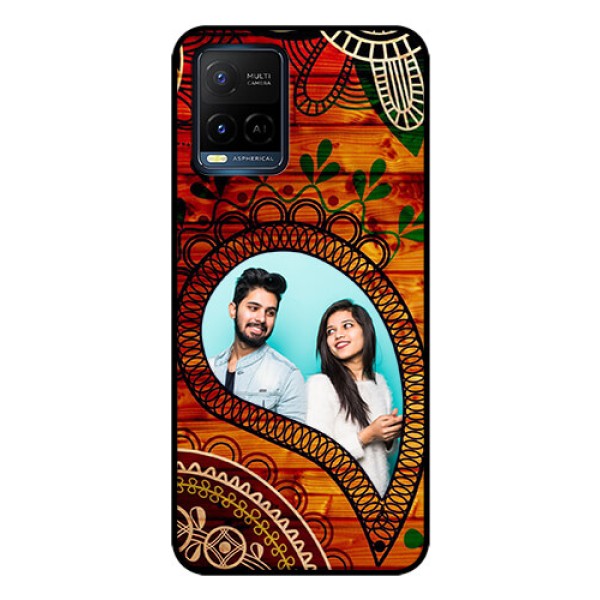 Vivo T1X Personalized Glass Phone Case - Abstract Colorful Design