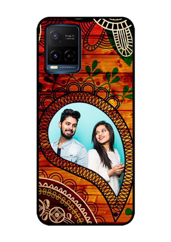 Vivo T1X Personalized Glass Phone Case - Abstract Colorful Design