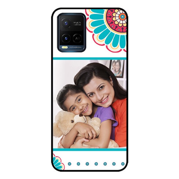 Vivo T1X Custom Glass Phone Case - Flower Design