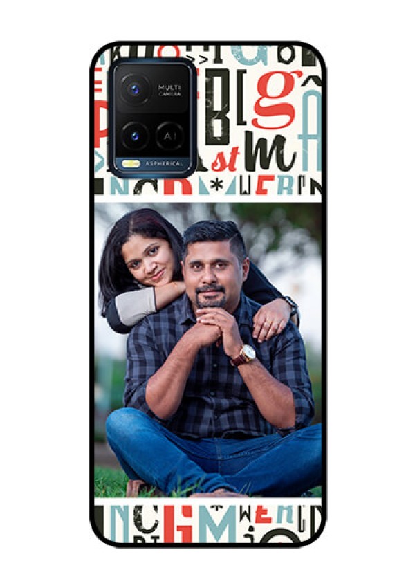 Vivo T1X Personalized Glass Phone Case - Alphabet Design