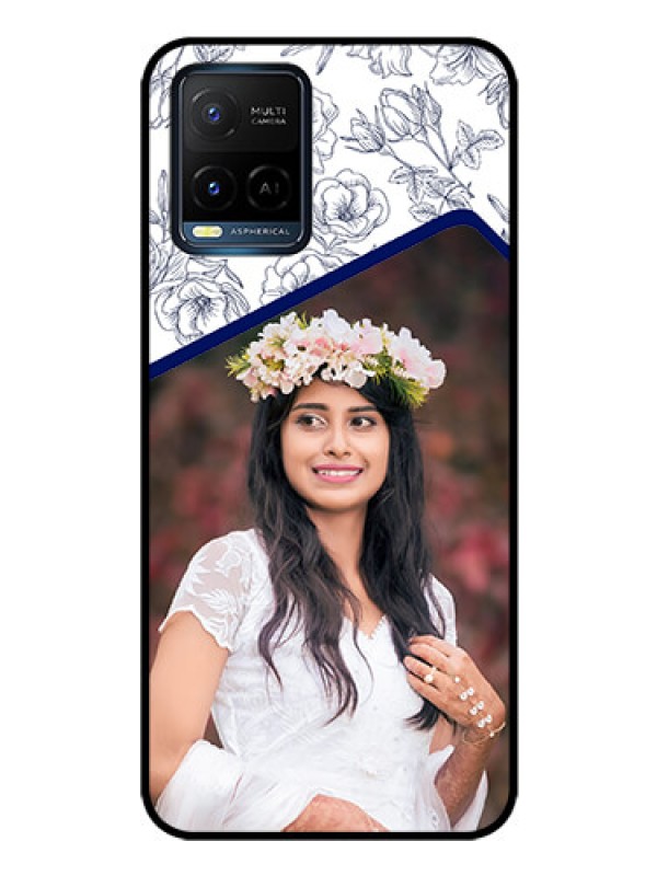 Custom Vivo T1X Personalized Glass Phone Case - Premium Floral Design