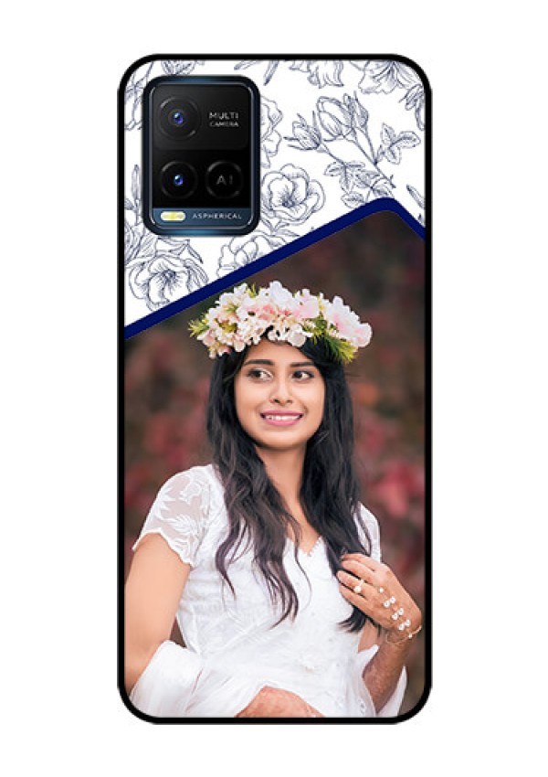 Vivo T1X Personalized Glass Phone Case - Premium Floral Design
