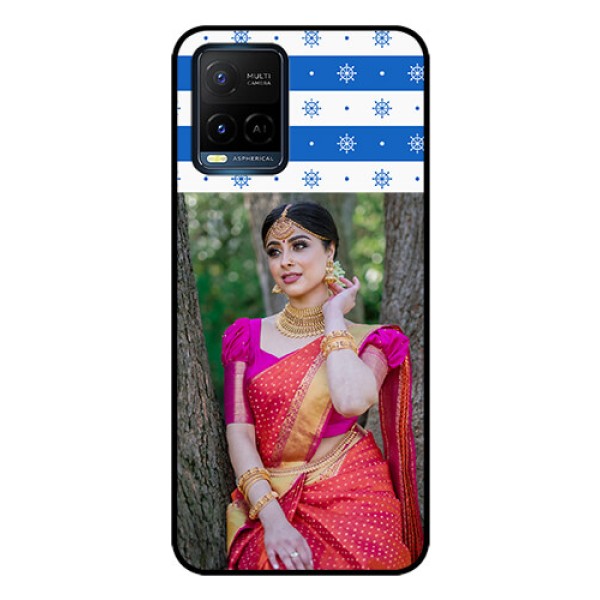 Vivo T1X Photo Printing on Glass Case - Snow Pattern Design