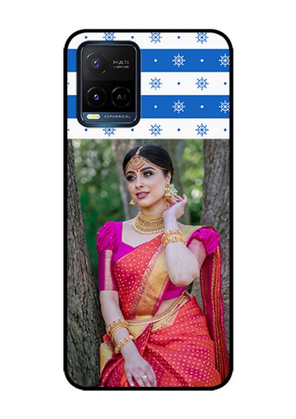 Vivo T1X Photo Printing on Glass Case - Snow Pattern Design