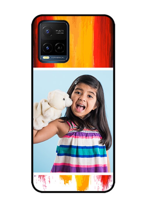 Vivo T1X Personalized Glass Phone Case - Multi Color Design