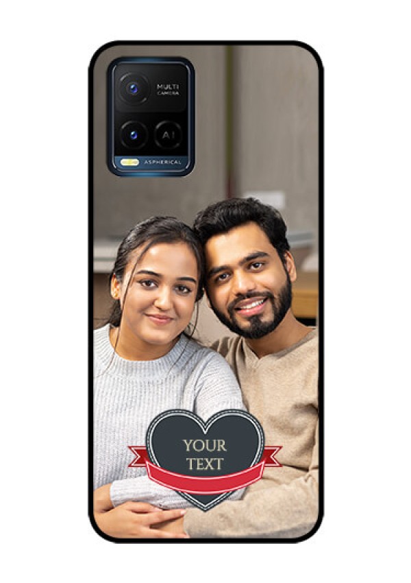 Vivo T1X Custom Glass Phone Case - Just Married Couple Design