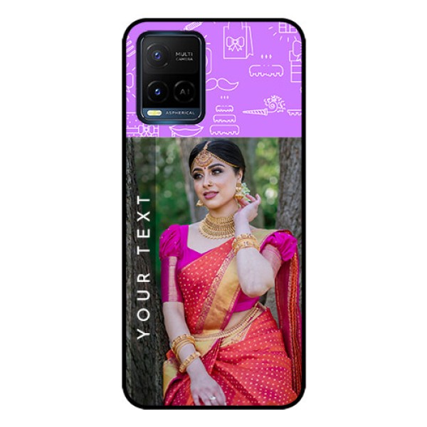 Vivo T1X Custom Glass Mobile Case - Birthday Icons Design Vivo T1X Custom Glass Mobile Case - Birthday Icons Design