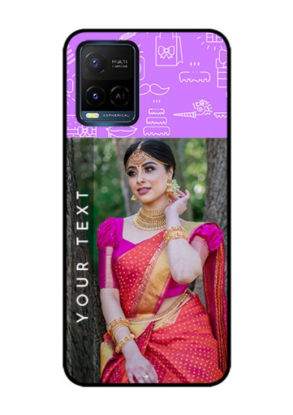 Vivo T1X Custom Glass Mobile Case - Birthday Icons Design