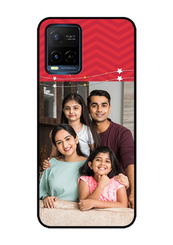 Vivo T1X Personalized Glass Phone Case - Happy Family Design