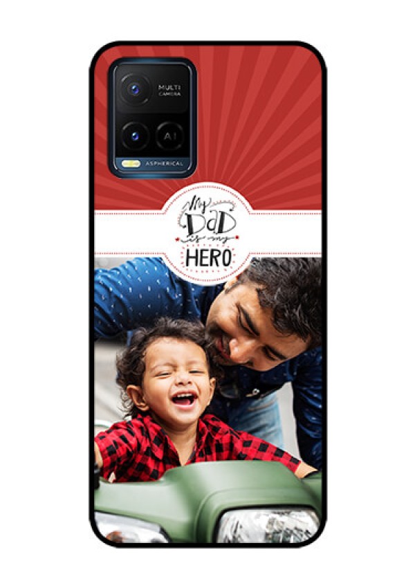 Vivo T1X Photo Printing on Glass Case - My Dad Hero Design