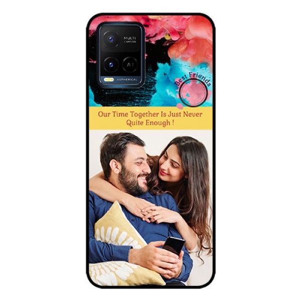Vivo T1X Custom Glass Mobile Case - Quote with Acrylic Painting Design Vivo T1X Custom Glass Mobile Case - Quote with Acrylic Painting Design
