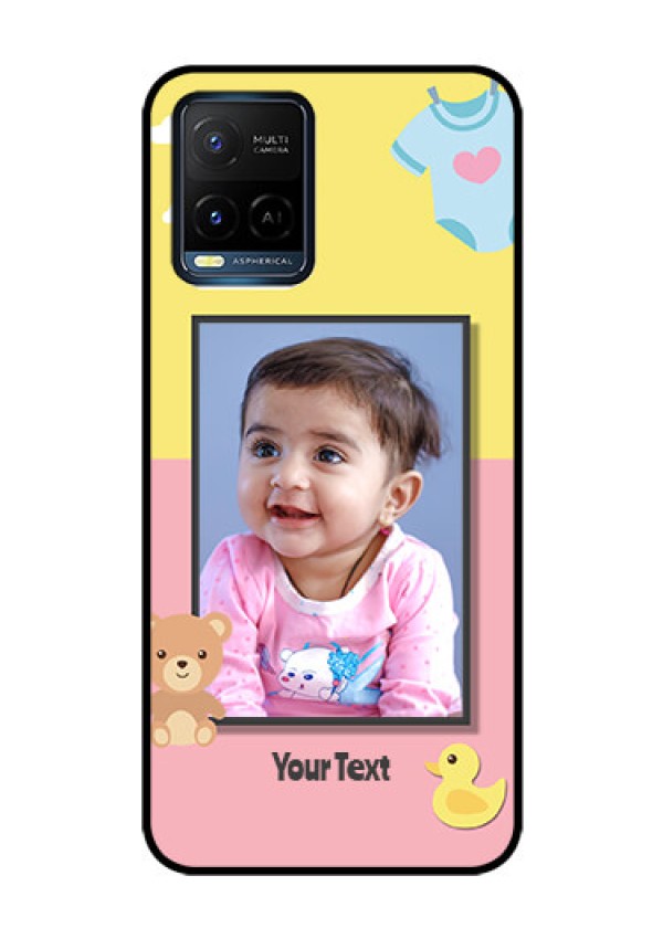 Vivo T1X Photo Printing on Glass Case - Kids 2 Color Design