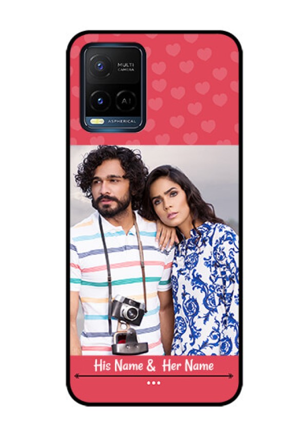 Vivo T1X Photo Printing on Glass Case - Simple Love Design
