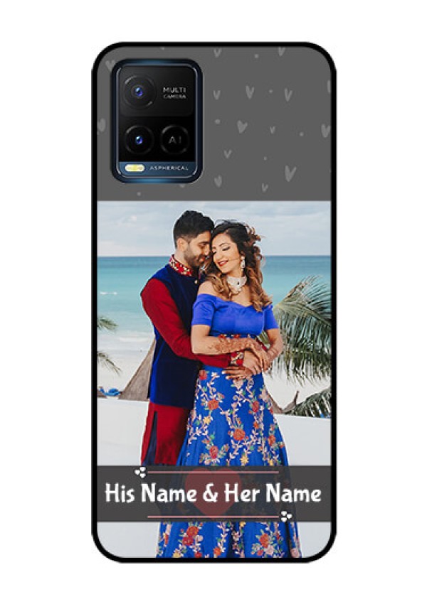 Vivo T1X Custom Glass Mobile Case - Buy Love Design with Photo Online