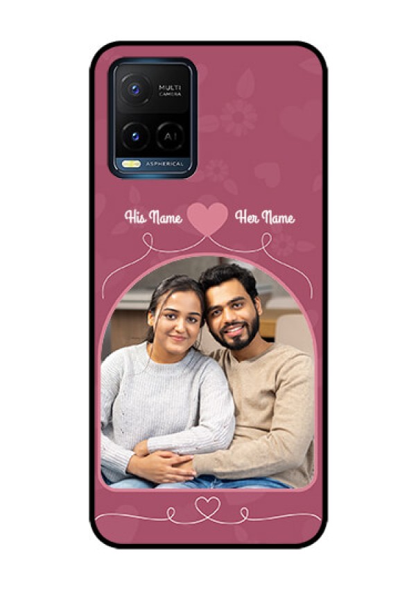Vivo T1X Photo Printing on Glass Case - Love Floral Design