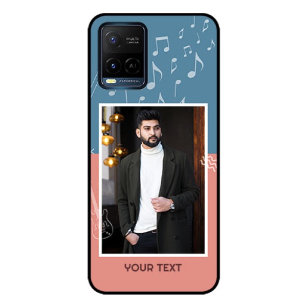 Vivo T1X Photo Printing on Glass Case - with Color Musical Note Design Vivo T1X Photo Printing on Glass Case - with Color Musical Note Design
