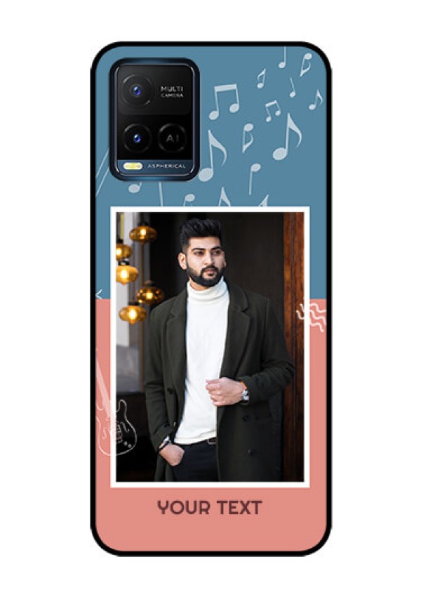 Vivo T1X Photo Printing on Glass Case - with Color Musical Note Design