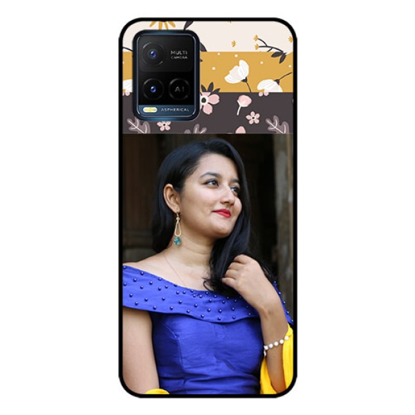 Vivo T1X Custom Glass Phone Case - Stylish Floral Design Vivo T1X Custom Glass Phone Case - Stylish Floral Design