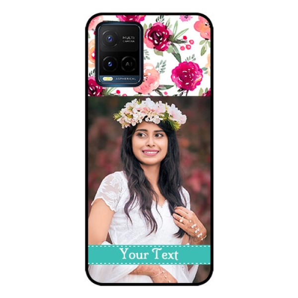 Vivo T1X Custom Glass Phone Case - Watercolor Floral Design Vivo T1X Custom Glass Phone Case - Watercolor Floral Design