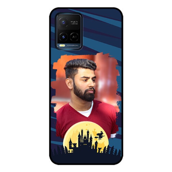 Vivo T1X Photo Printing on Glass Case - Halloween Witch Design