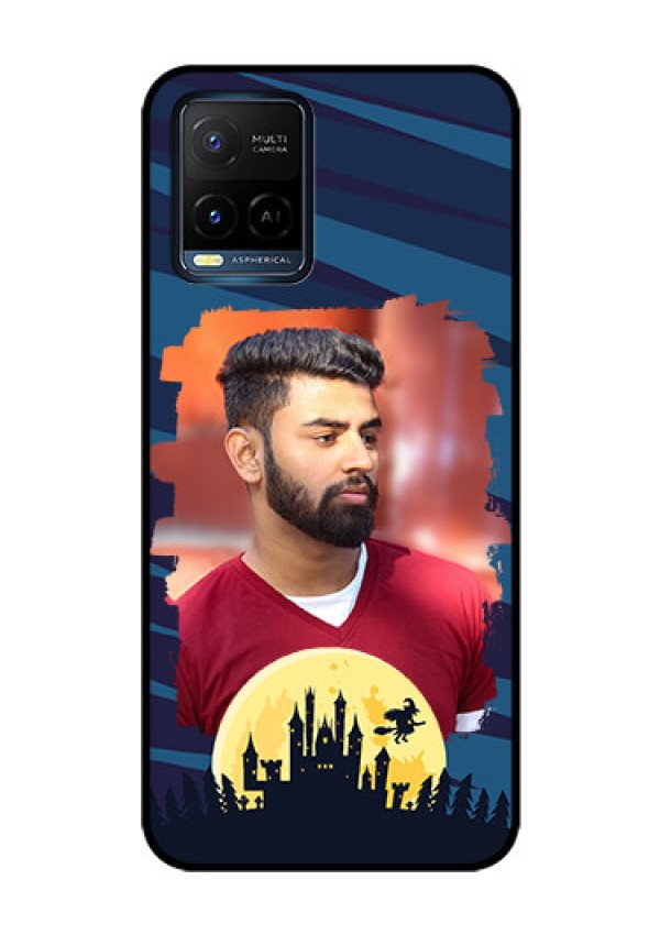 Vivo T1X Photo Printing on Glass Case - Halloween Witch Design