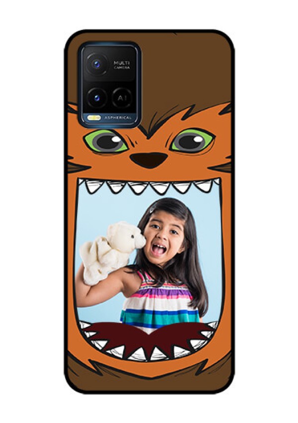 Vivo T1X Photo Printing on Glass Case - Owl Monster Back Case Design