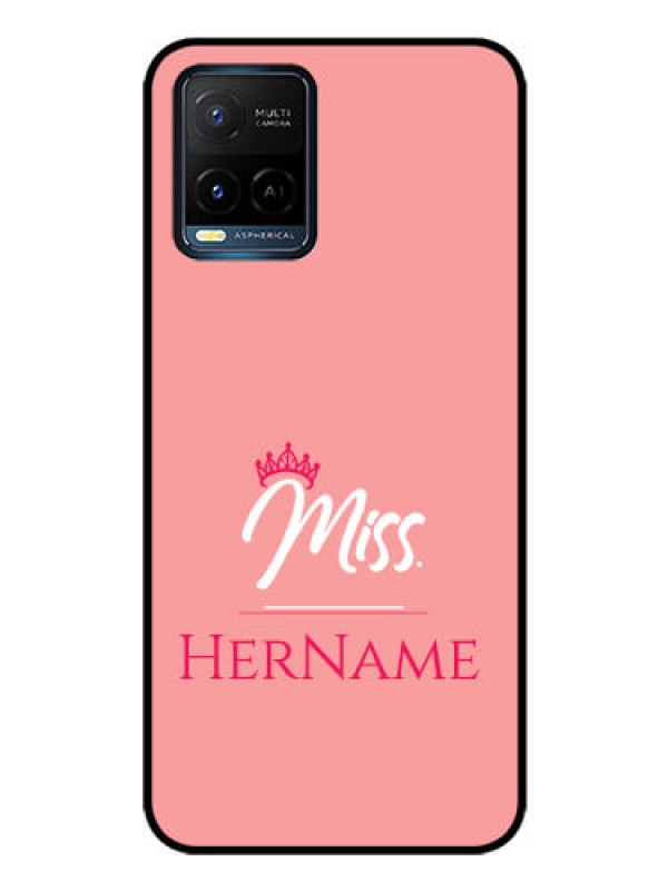 Custom Vivo T1X Custom Glass Phone Case Mrs with Name