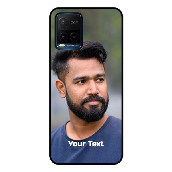 Vivo T1X Glass Mobile Cover: Photo with Text