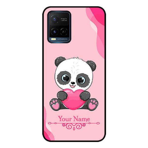 Vivo T1X Custom Glass Mobile Case - Cute Panda Design