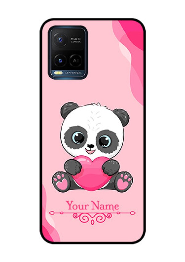 Vivo T1X Custom Glass Mobile Case - Cute Panda Design
