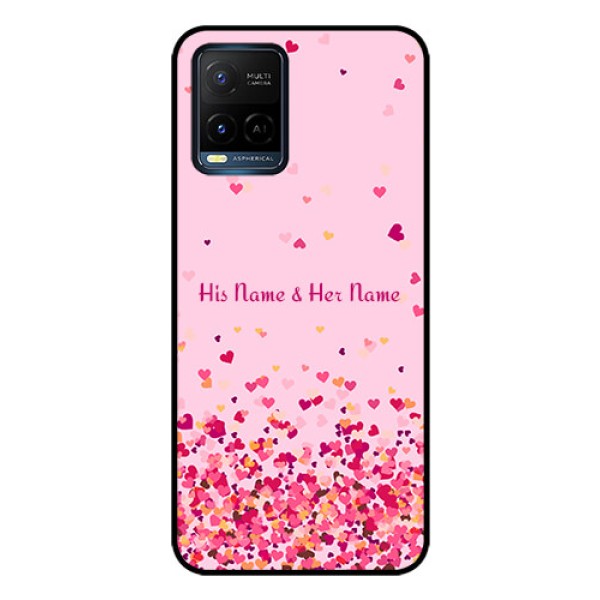 Vivo T1X Photo Printing on Glass Case - Floating Hearts Design Vivo T1X Photo Printing on Glass Case - Floating Hearts Design