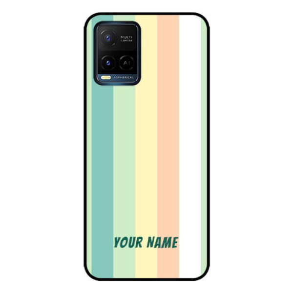 Vivo T1X Photo Printing on Glass Case - Multi-colour Stripes Design Vivo T1X Photo Printing on Glass Case - Multi-colour Stripes Design