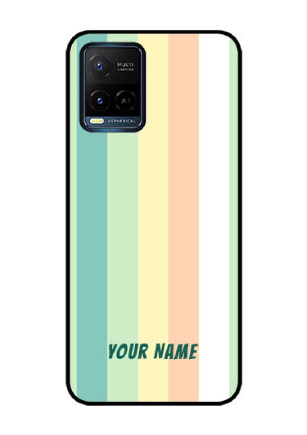Vivo T1X Photo Printing on Glass Case - Multi-colour Stripes Design