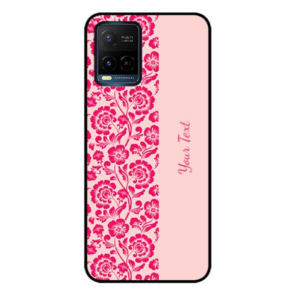 Vivo T1X Custom Glass Phone Case - Attractive Floral Pattern Design