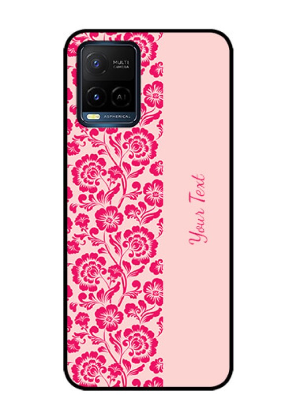 Vivo T1X Custom Glass Phone Case - Attractive Floral Pattern Design