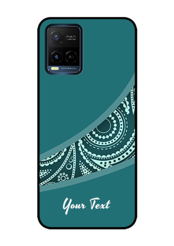 Vivo T1X Photo Printing on Glass Case - semi visible floral Design