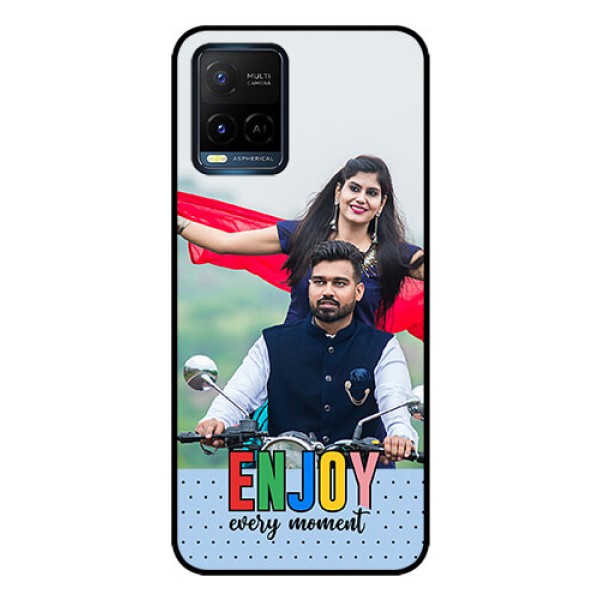 Vivo T1X Photo Printing on Glass Case - Enjoy Every Moment Design Vivo T1X Photo Printing on Glass Case - Enjoy Every Moment Design