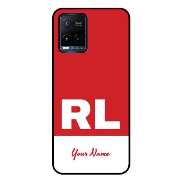 Vivo T1X Personalized Glass Phone Case - dual tone custom text Design Vivo T1X Personalized Glass Phone Case - dual tone custom text Design