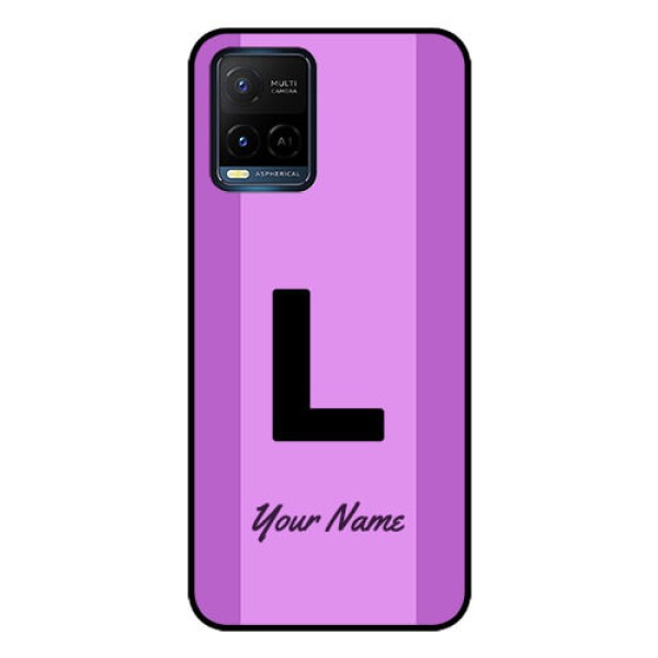 Vivo T1X Custom Glass Phone Case - Tricolor custom text Design