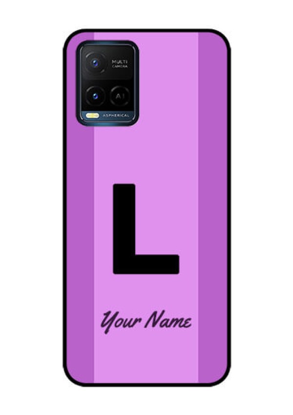 Vivo T1X Custom Glass Phone Case - Tricolor custom text Design
