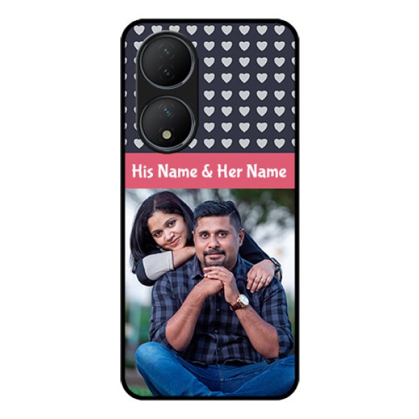 Vivo T2 5G Custom Glass Mobile Case - Love Symbols Design