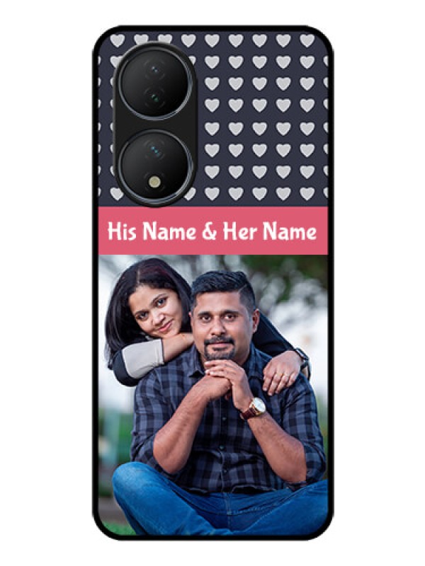 Custom Vivo T2 5G Custom Glass Mobile Case - Love Symbols Design