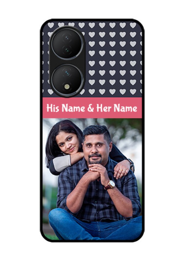 Vivo T2 5G Custom Glass Mobile Case - Love Symbols Design