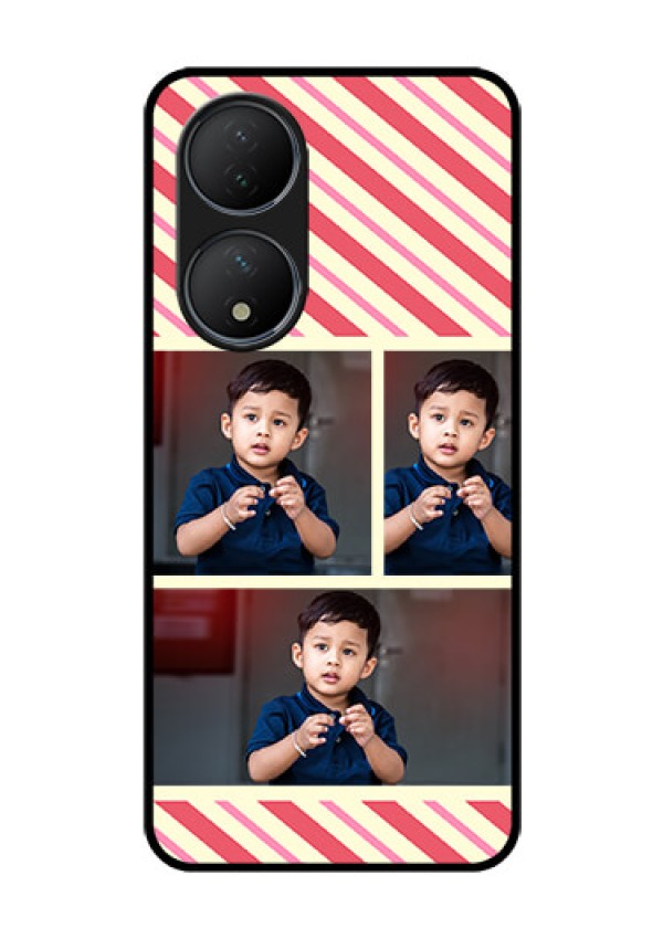 Vivo T2 5G Personalized Glass Phone Case - Picture Upload Mobile Case Design