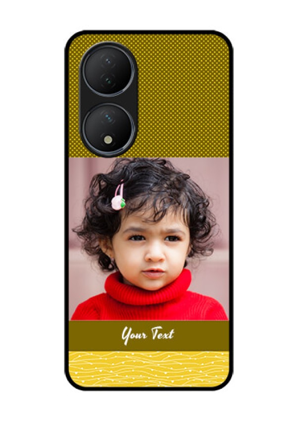 Vivo T2 5G Custom Glass Phone Case - Simple Green Color Design
