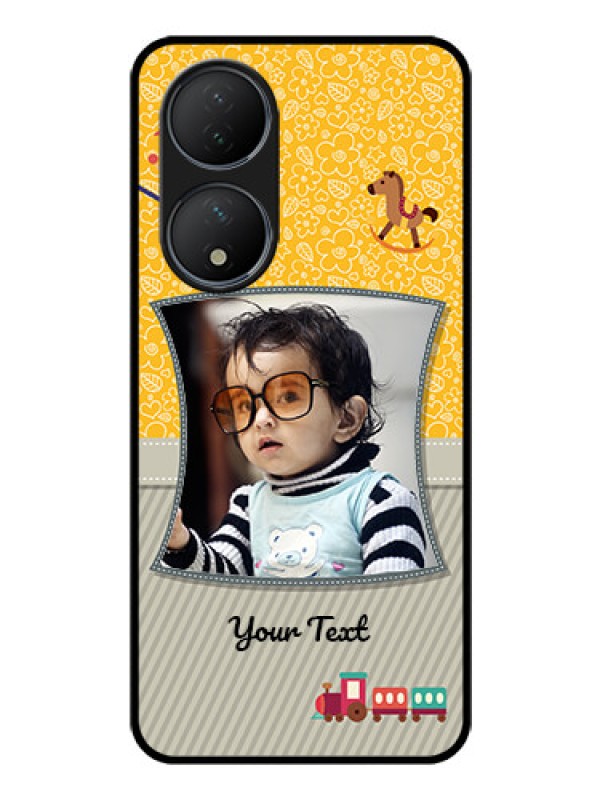 Custom Vivo T2 5G Personalized Glass Phone Case - Baby Picture Upload Design